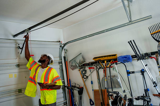 Professional Garage Door Panel Replacement technician working in Mound City, MO